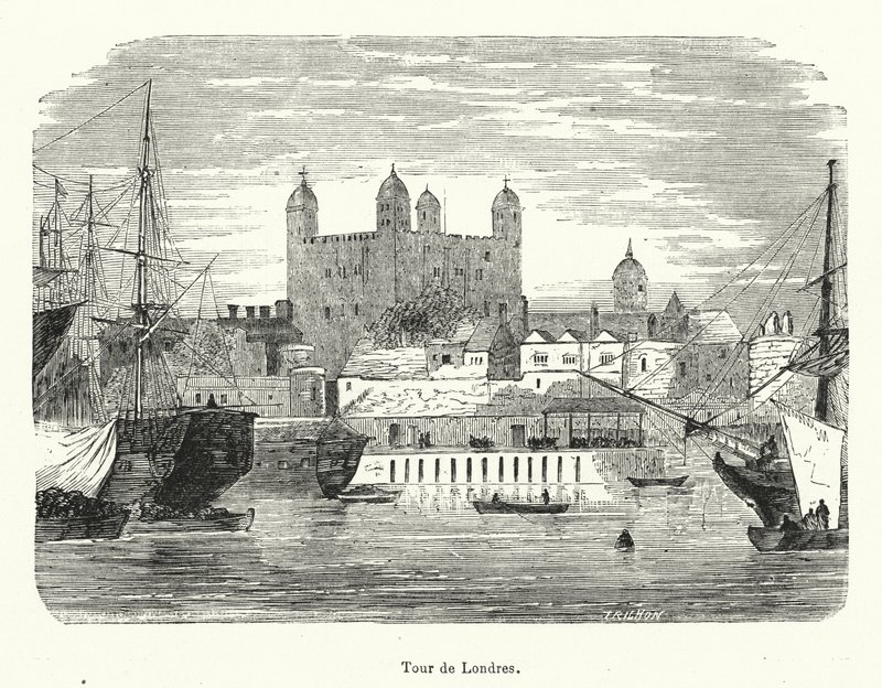 Londoni Tower (metszet) alkotó: French School
