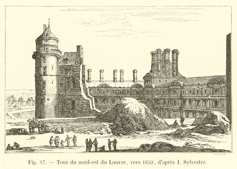 A Louvre északkeleti tornya, 1650 körül, I. Sylvestre után alkotó: French School