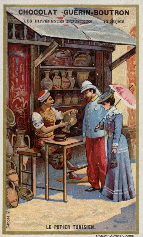 tunéziai fazekas (chromolitho) alkotó: French School