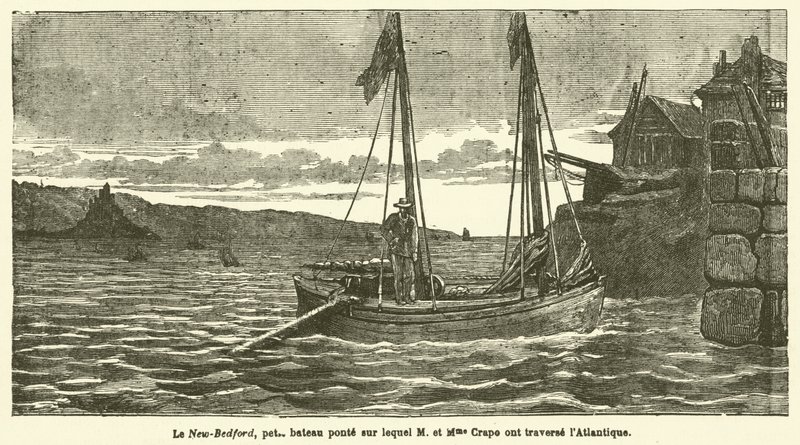 Hajókirándulás az Atlanti-óceánon (metszet) alkotó: French School