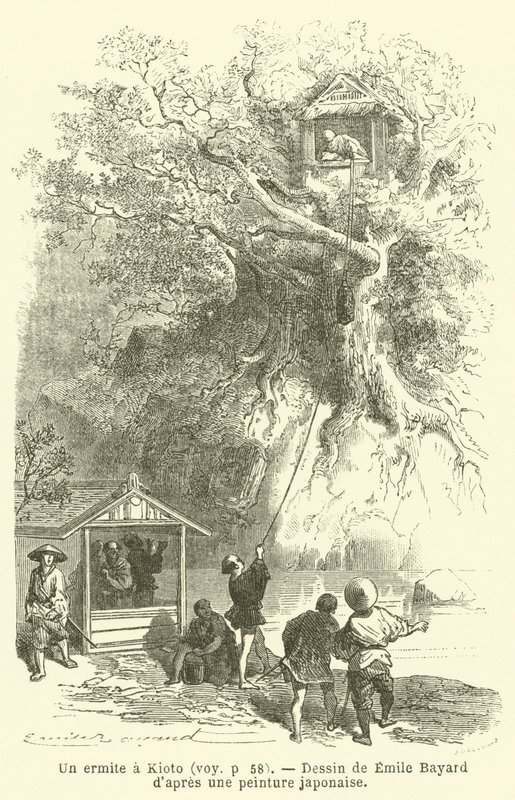 Egy remete Kiotóban (metszet) alkotó: French School