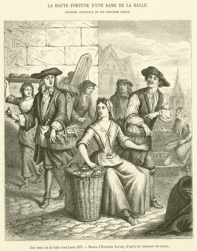 A piac hölgye XIV. Lajos alatt (metszet) alkotó: French School