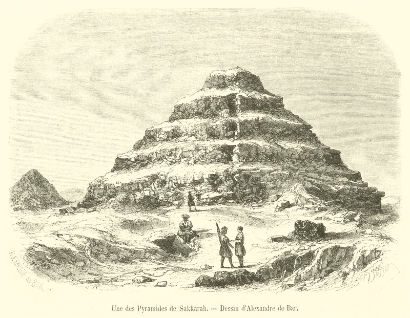 Sakkara egyik piramisa (metszet) alkotó: French School