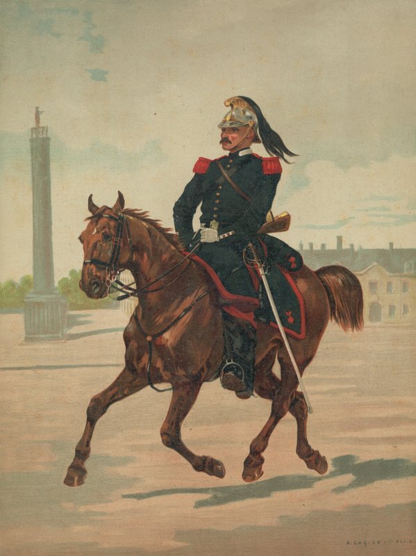 Azonosítatlan francia katona lóháton alkotó: French School