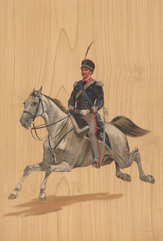 Azonosítatlan katona lóháton alkotó: French School