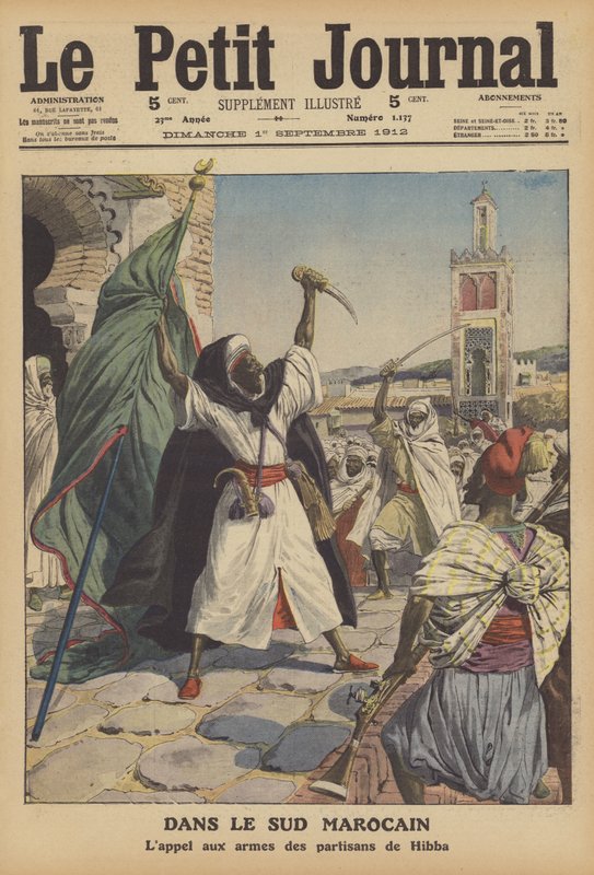 Felkelés Dél-Marokkóban (színes litho) alkotó: French School