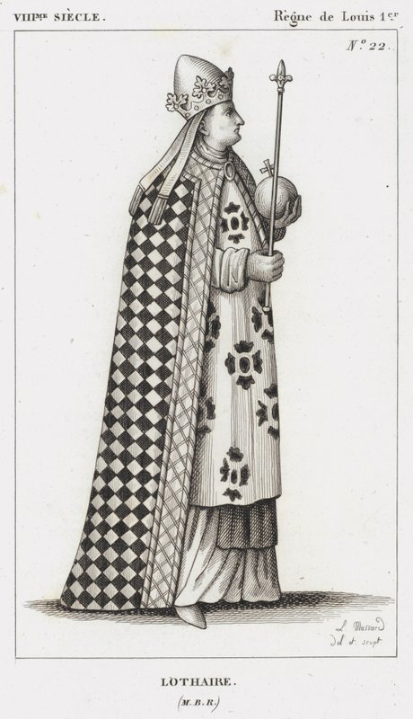 VIII. század, I. Lajos uralkodása, Lothair (metszet) alkotó: French School