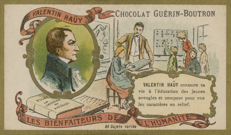 Valentin Hauy, a vakok oktatásának francia úttörője alkotó: French School