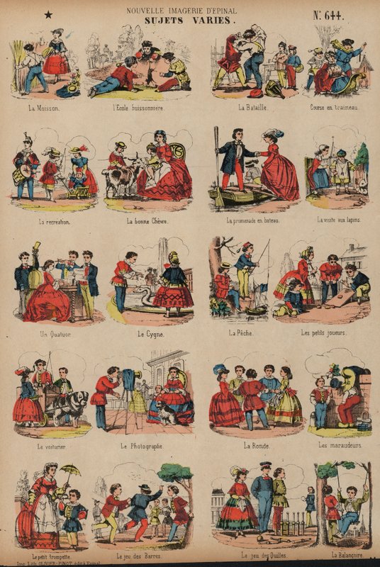 Különféle témák (színes metszet) alkotó: French School