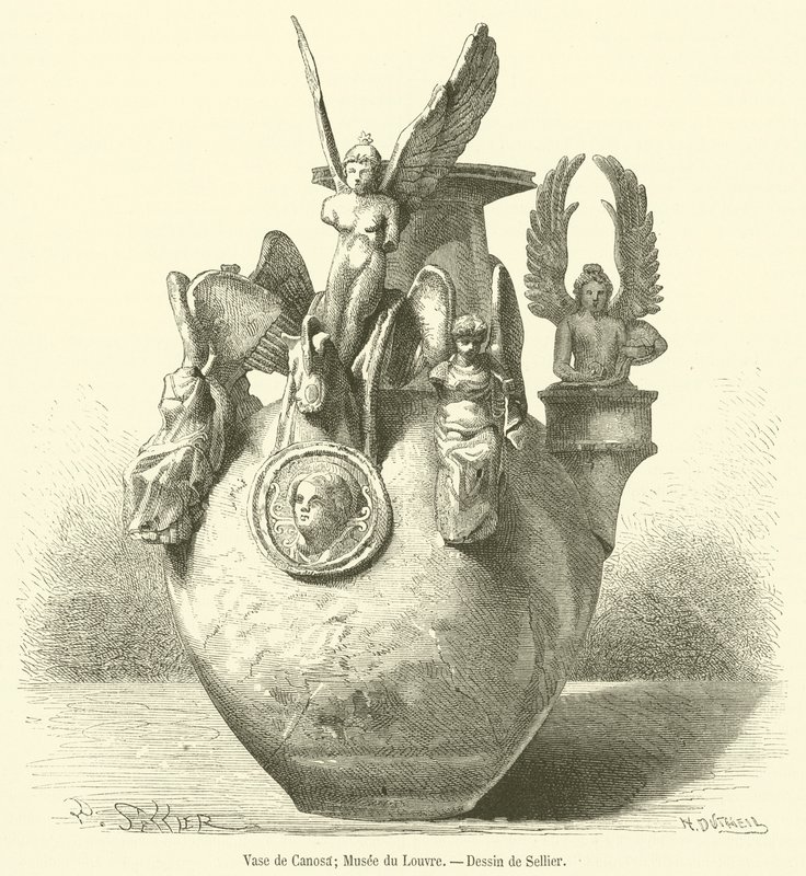 Canosa váza, Louvre Múzeum (metszet) alkotó: French School