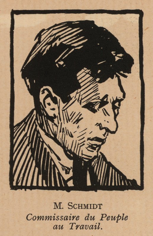 Vaszilij Schmidt, orosz bolsevik forradalmi politikus, munkásügyi népbiztos (litho) alkotó: French School