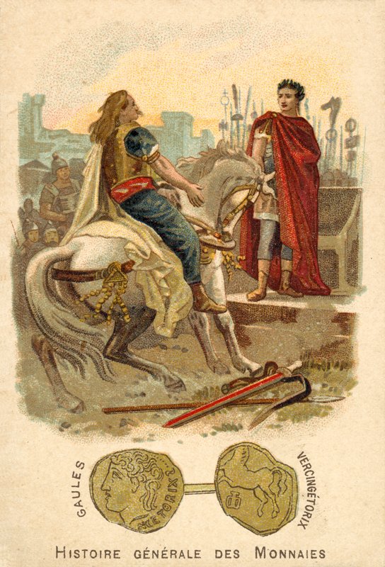 Vercingetorix aláveti magát Julius Caesarnak, ie 52 alkotó: French School