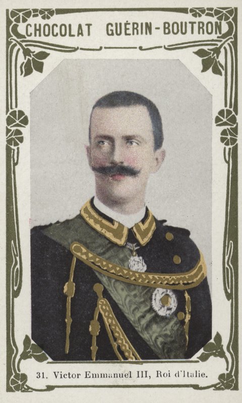 Victor Emmanuel III, Roi dItalie (színes fotó) alkotó: French School