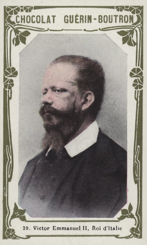 Viktor Emmánuel, Olaszország királya (színes fotó) alkotó: French School