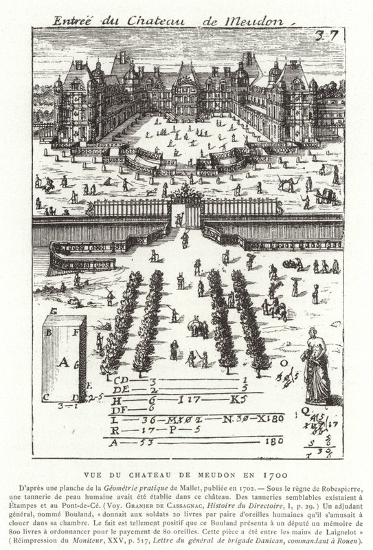 A Chateau de Meudon kilátása 1700-ban alkotó: French School