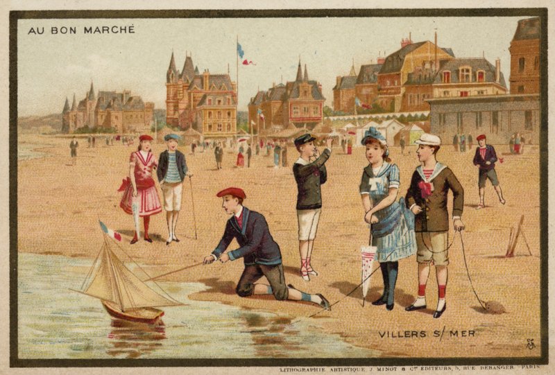 Villers-sur-Mer, Franciaország (chromolitho) alkotó: French School