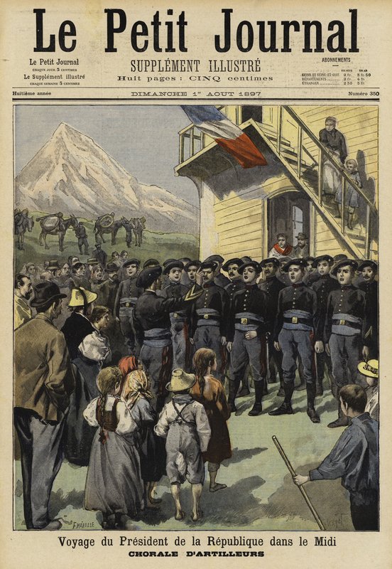 Felix Faure francia elnök látogatása a Midiben, 1897 alkotó: French School