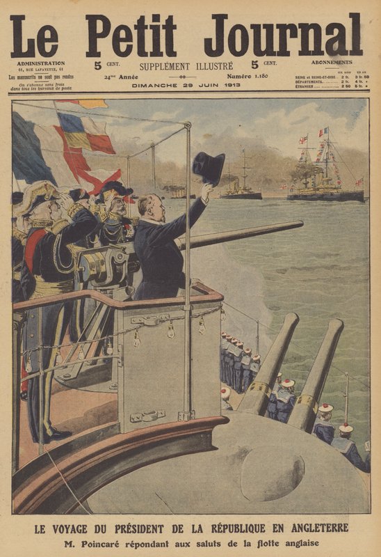 Franciaország elnökének látogatása Nagy-Britanniában (színes litó) alkotó: French School