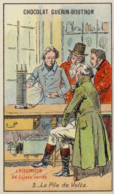 Volta akkumulátora (chromolitho) alkotó: French School