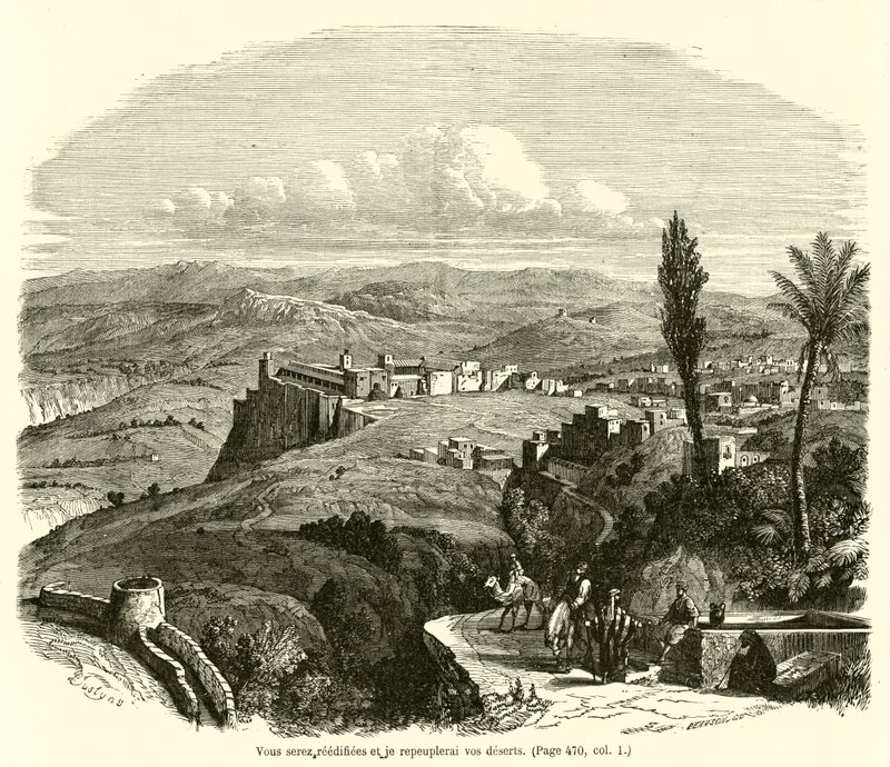 Újjáépülsz, és újra benépesítem sivatagaidat (metszet) alkotó: French School