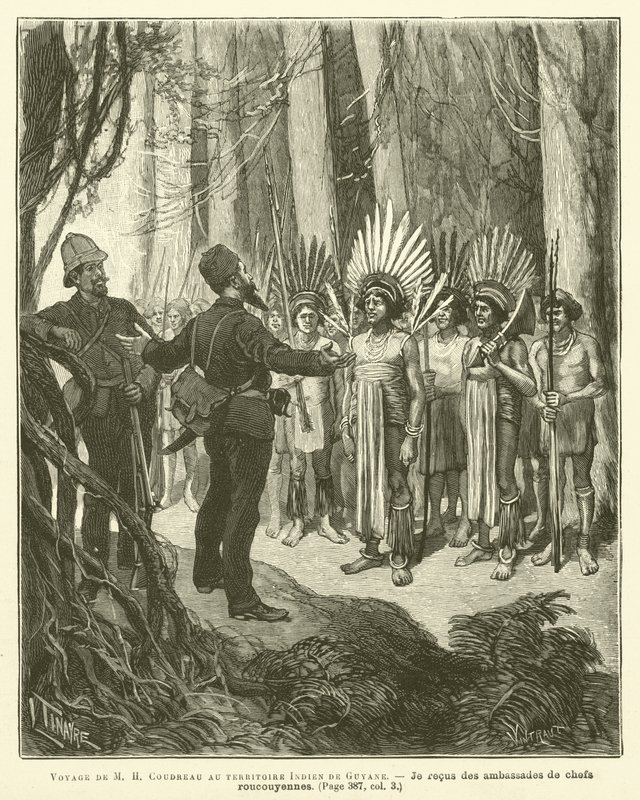 M H Coudreau utazása Guyana indiai területére (metszet) alkotó: French School