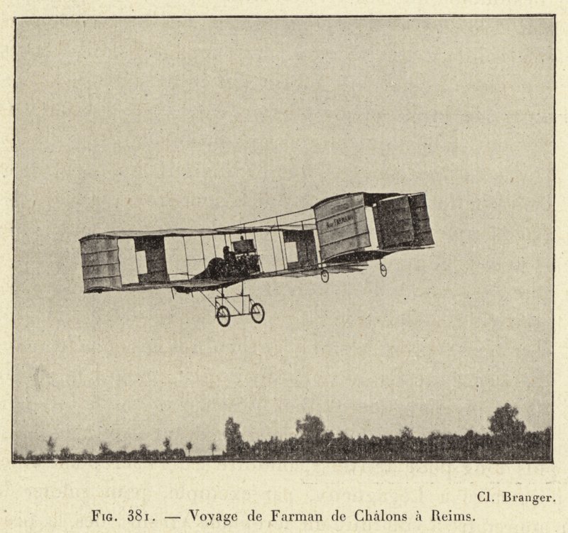 Farman útja Chalonsból Reimsbe (metszet) alkotó: French School