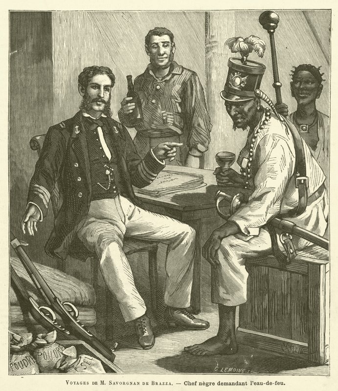 M Savorgnan De Brazza utazásai (metszet) alkotó: French School