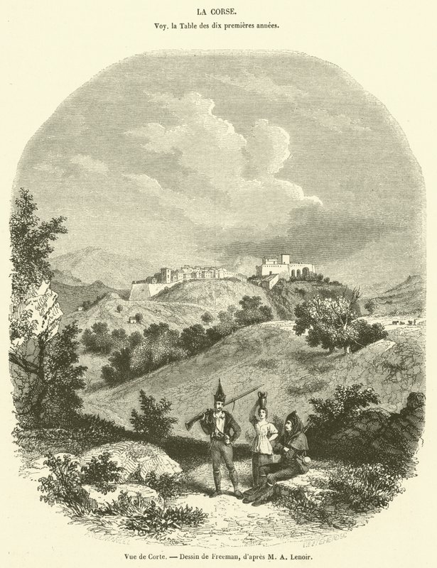 Corte kilátása (metszet) alkotó: French School