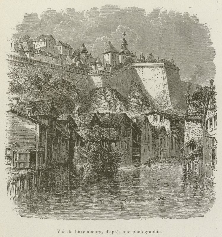 Luxemburg látképe (metszet) alkotó: French School