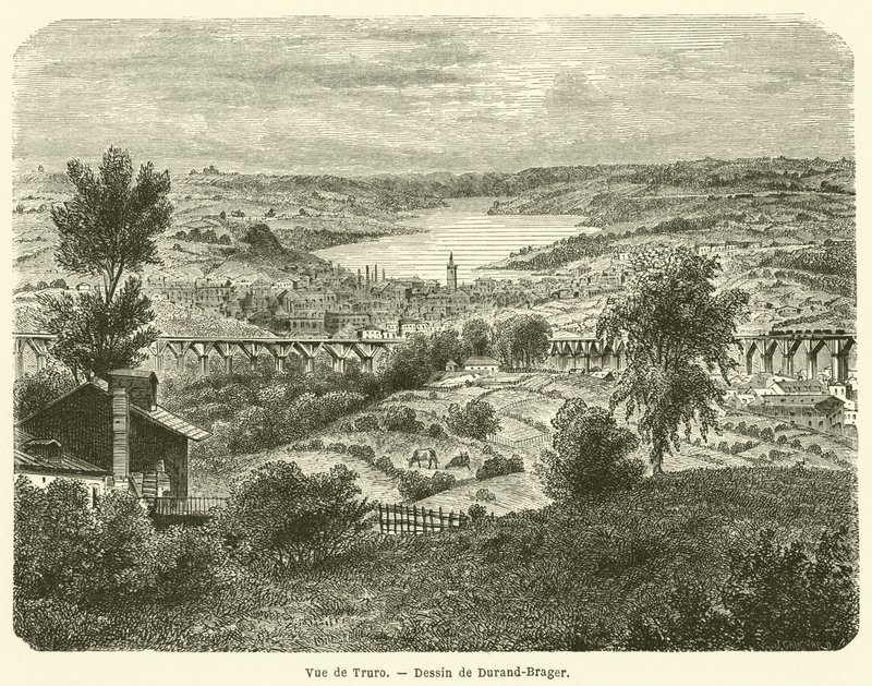 Vue de Truro (metszet) alkotó: French School