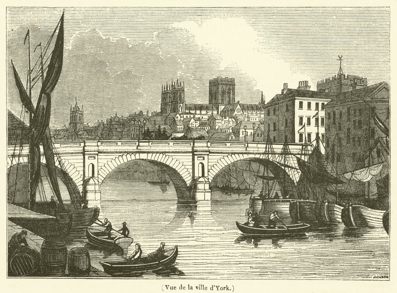 York városának látképe (metszet) alkotó: French School