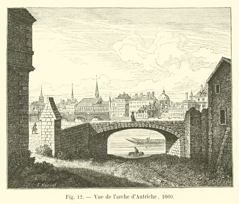 Kilátás az Ausztriai boltívre, 1660 alkotó: French School