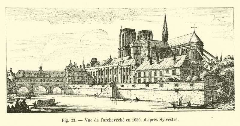 Az érsekség látképe 1650-ben, Sylvestre szerint alkotó: French School