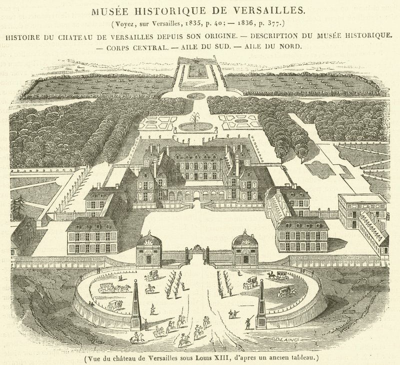 Kilátás a Versailles-i palotára XIII. Lajos alatt (metszet) alkotó: French School
