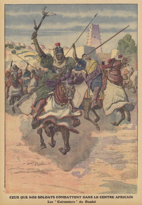 Wadai lovasság Közép-Afrikában (színes litho) alkotó: French School