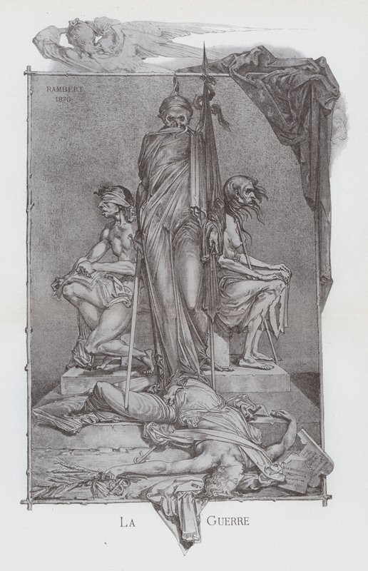 Háború (litho) alkotó: French School