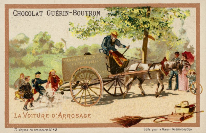 Vízikocsi (chromolitho) alkotó: French School