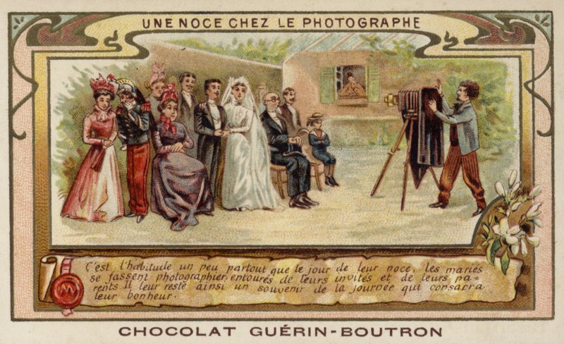 Esküvő a fotósnál (chromolitho) alkotó: French School