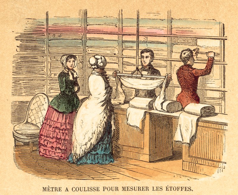 Súlyok és méretek (színes gravírozás) alkotó: French School