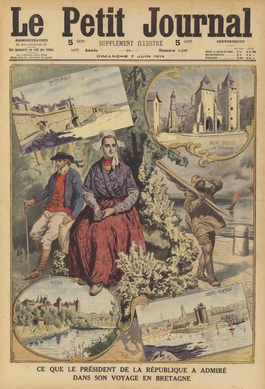 Amit Franciaország elnöke megcsodált bretagne-i látogatásán (színes litó) alkotó: French School