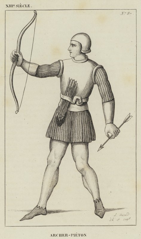 XIII Siecle, Archer-Pieton (metszet) alkotó: French School