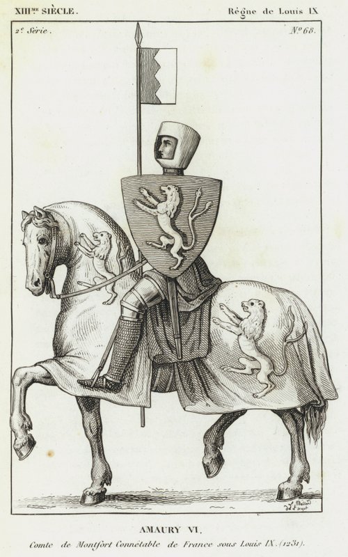 XIII. század, IX. Lajos uralkodása, VI. Amaury, Montfort francia grófja IX. Lajos alatt alkotó: French School