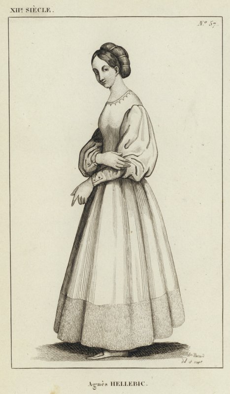 XII Siecle, Agnes Hellebic (metszet) alkotó: French School