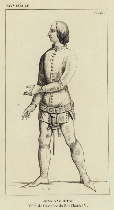 XIV. század, Jean Vaudetar, V. Károly király Valet de Chambre (metszet) alkotó: French School