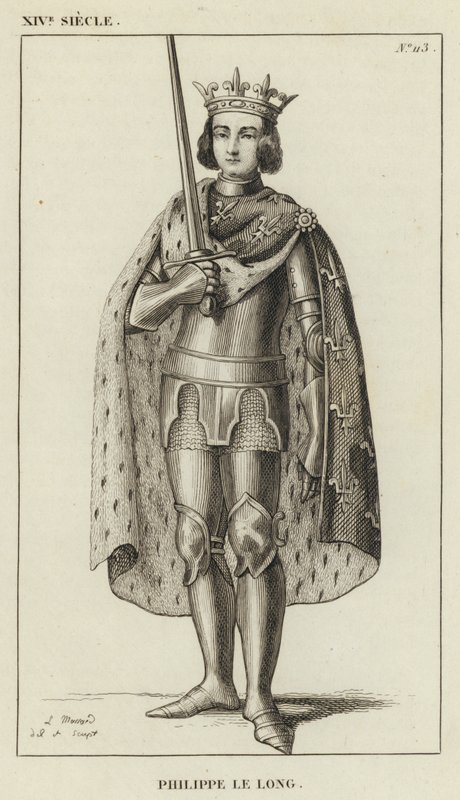 XIV. század, Philippe le Long (metszet) alkotó: French School