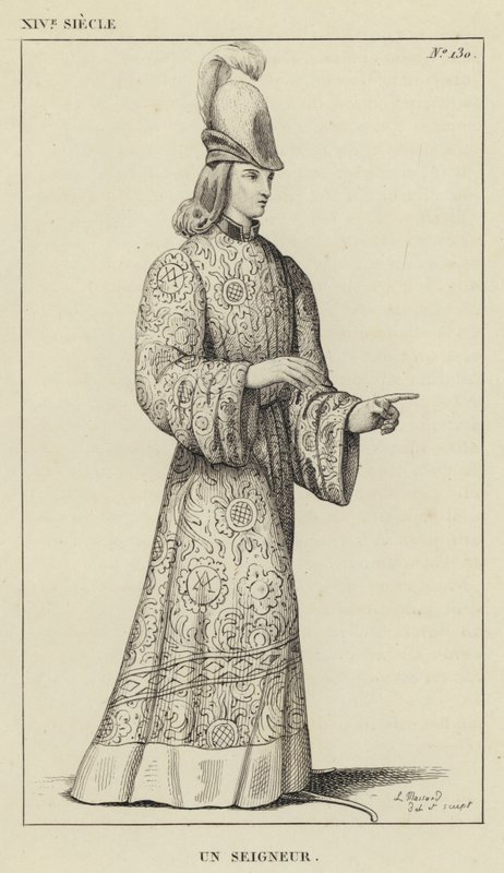 XIV. század, Egy Úr (metszet) alkotó: French School