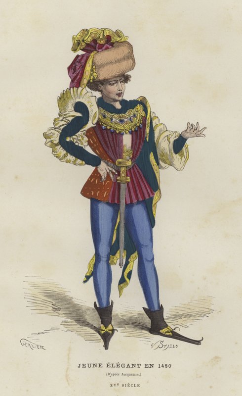 Fiatal Dandy, 1480 alkotó: French School