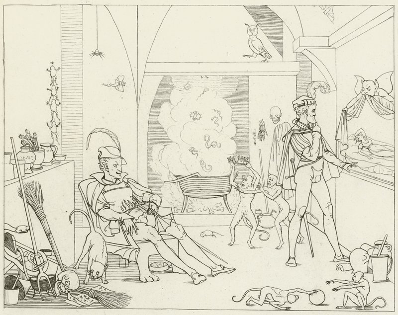 Illusztráció Goethes Fausthoz alkotó: Friedrich August Moritz Retzsch