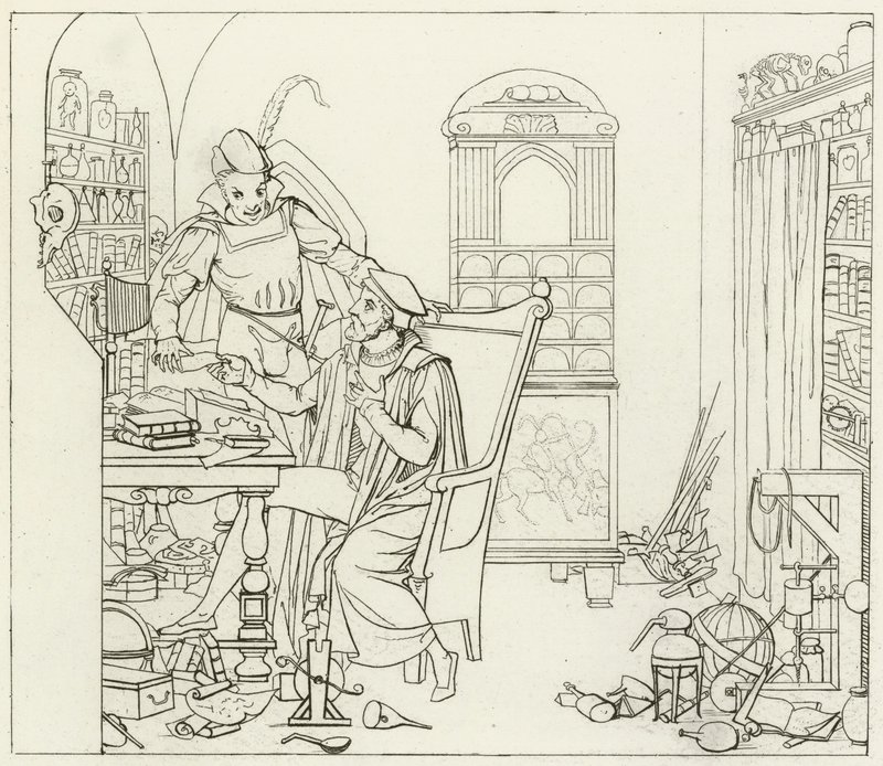 Illusztráció Goethes Fausthoz alkotó: Friedrich August Moritz Retzsch