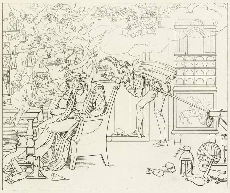 Illusztráció Goethes Fausthoz alkotó: Friedrich August Moritz Retzsch